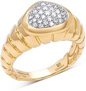 18K Yellow Gold Timo Diamond Pave Ring