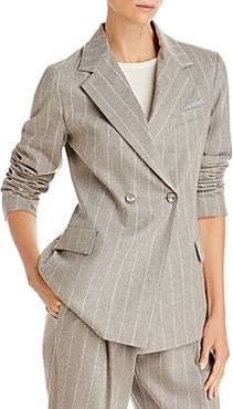 Pinstriped Double Breasted Blazer