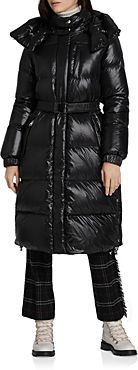 Aliquippa Hooded Shiny Puffer Coat