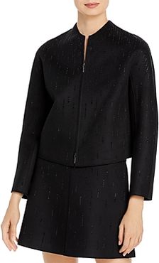 Emporio Armani Wool Strass Embellished Jacket