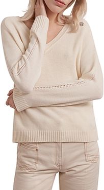 Dima Jewelled Button Sweater