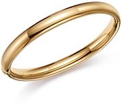 14K Yellow Gold Polished Tube Bangle Bracelet - 100% Exclusive