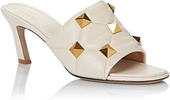 Roman Studs High Heel Slide Sandals