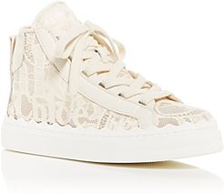 Lauren Lace Mid Top Sneakers