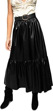 Asterismo 1 Faux Leather Maxi Skirt