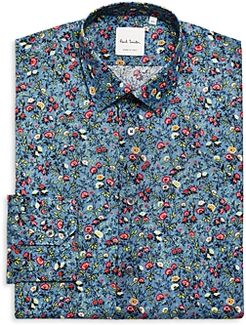 Soho Floral Garden Print Slim Fit Shirt