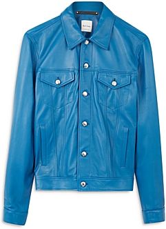 Gents Leather Denim-Style Jacket