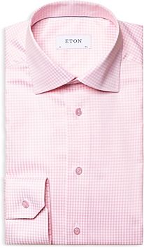 Slim Fit Check Stretch Dress Shirt