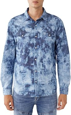 Bleached Indigo Western Shirt