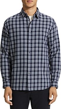 Irving Cotton Flannel Check Standard Fit Button Down Shirt