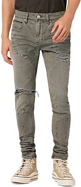 Zack Skinny Jeans in Distress Gray