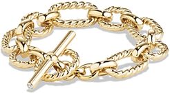 Chain Cushion Link Bracelet with Diamonds in 18K Gold