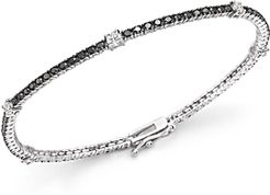Black and White Diamond Tennis Bracelet in 14K White Gold - 100% Exclusive