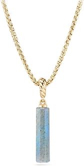 Barrel Charm in Labradorite with 18K Gold