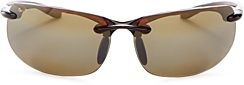 Banyans Polarized Rimless Wraparound Sunglasses, 73mm