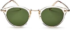 Vintage Round Keyhole Sunglasses, 47mm