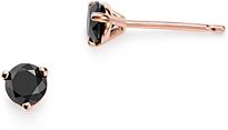 Black Diamond Stud Earrings in 14K Rose Gold, 0.50 ct. t.w. - 100% Exclusive