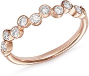 Diamond Bezel-Set Ring in 14K Rose Gold, 0.40 ct. t.w. - 100% Exclusive