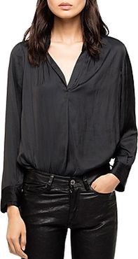 Tink Satin Tunic Blouse