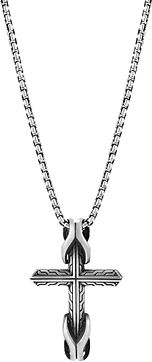 Sterling Silver Classic Chain Cross Pendant Necklace, 24