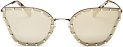 Mirrored Butterfly Sunglasses, 59mm