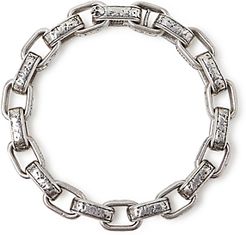 Sterling Silver Artisan Metals Large Link Bracelet