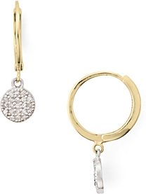 Marc & Marcella Two-Tone Diamond-Encrusted Disc Drop Earrings in Gold-Plated Sterling Silver & Sterling Silver - 100% Exclusive