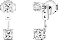 18K White Gold Le Cube Diamant Diamond Ear Jackets