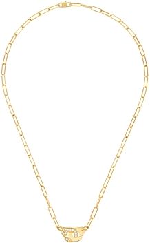 18K Yellow Gold Menottes Diamond Interlocking Link Necklace, 16.5 - 100% Exclusive