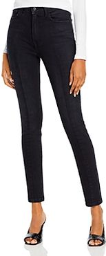 Standard High Waist Skinny Ankle Jeans in Noir