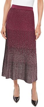 Shimmer Ombre Knit Fit & Flare Skirt