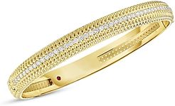 18K Yellow Gold Opera Diamond Bangle Bracelet