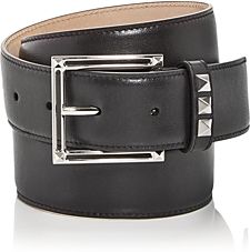 Studded Buckle Leather Belt