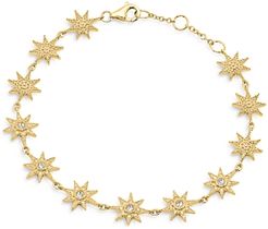 18K Yellow Gold Galaxia Diamond Star Bracelet