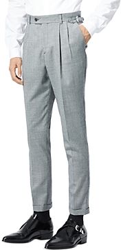 Houndstooth Wool Suit Pants