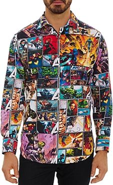 x Marvel Avengers Unite WearableArt Classic Fit Button Down Sport Shirt