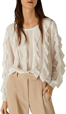 Naxos Pleated Ruffle Blouse