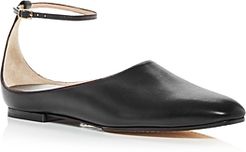 Sabot Ankle Strap Flats