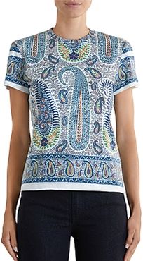 Paisley Print Fitted Tee