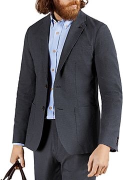 Micro Check Seersucker Blazer