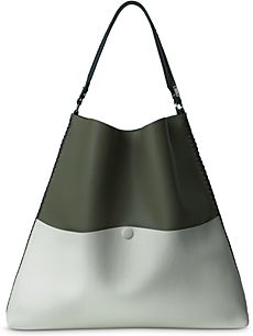 Iconic Slim Color Block Leather Tote