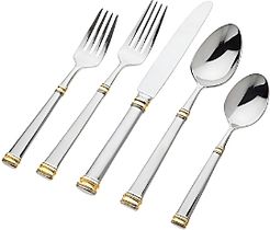 Bramasole Gold 45-Piece Flatware Set