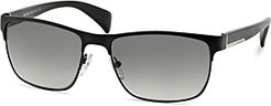 McNamara Rectangle Sunglasses, 58mm