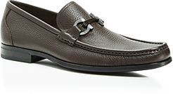 Grandioso Double Gancini Bit Leather Slip On Loafers - Wide