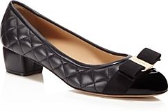 Vara Quilted Low-Heel Pumps