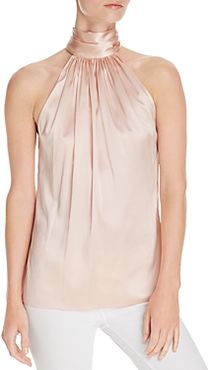 Lori Back-Tie Silk Top