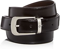 Palladium Horseshoe Buckle Reversible Leather Belt