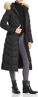 Jacqueline Faux Fur Trim Maxi Puffer Coat