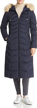 Jacqueline Faux Fur Trim Maxi Puffer Coat