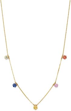 Rainbow Sapphire Station Necklace in 14K Yellow Gold - 100% Exclusive
